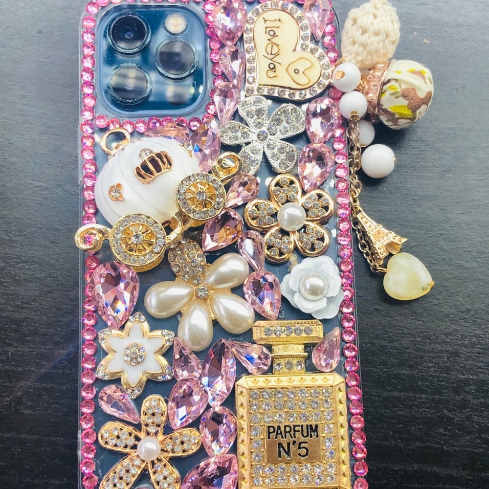 Custom iPhone Bling Case in Pink